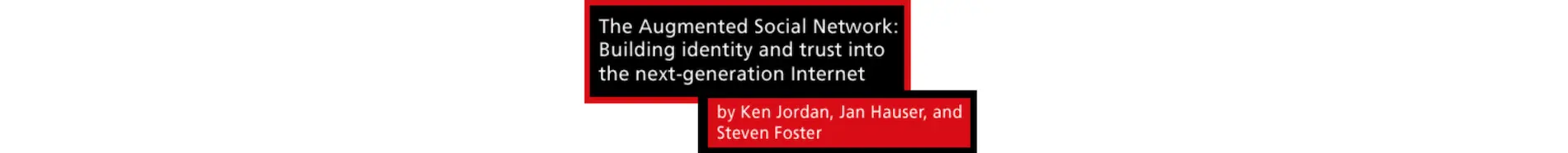 Augmented Social Network